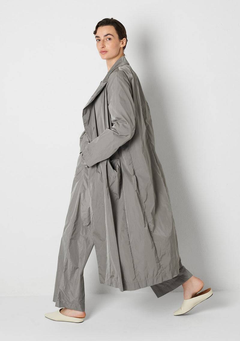Katharina Hovman Long Coat heavy Taffeta, cement zollfrei
