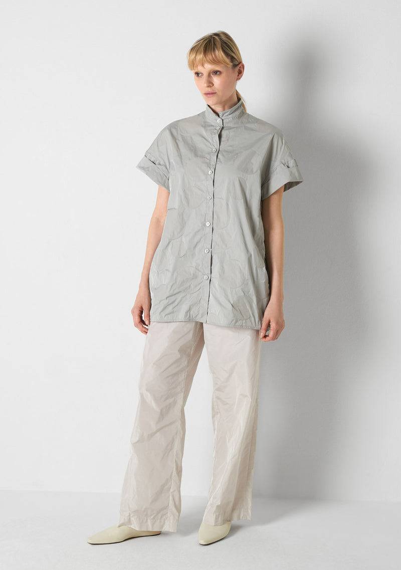 Katharina Hovman Short Sleeves heavy Taffetas, DOTS, silver Auslauf