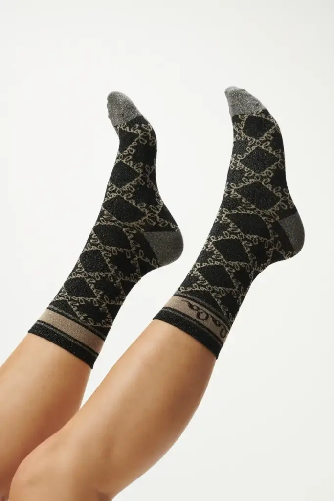 Lala Berlin Socks Aske viscose mix gold lalagram Vierteljährliche Förderung
