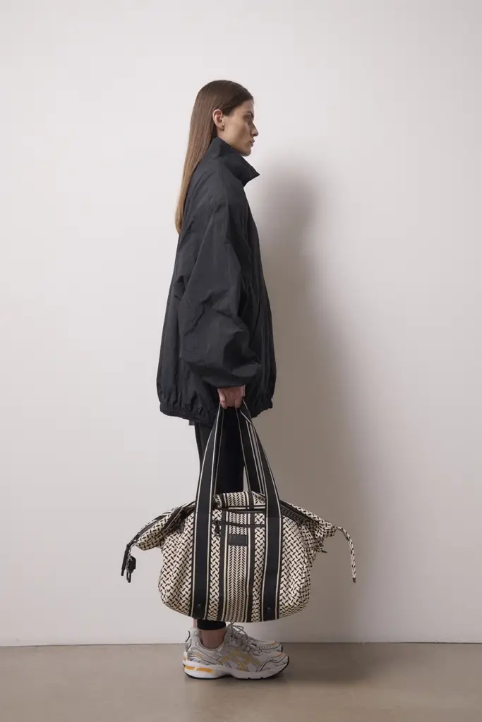 Lala Berlin Big Bag Muriel 2.0 canvas heritage stripe black Black Friday Preise