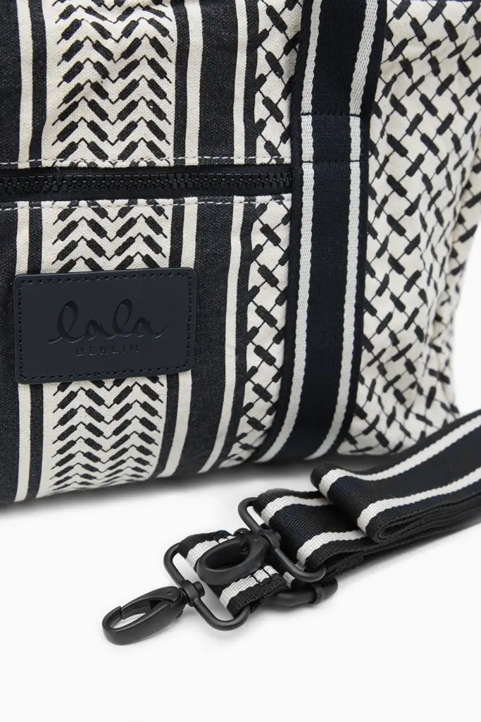 Lala Berlin Big Bag Muriel 2.0 canvas heritage stripe black Black Friday Preise