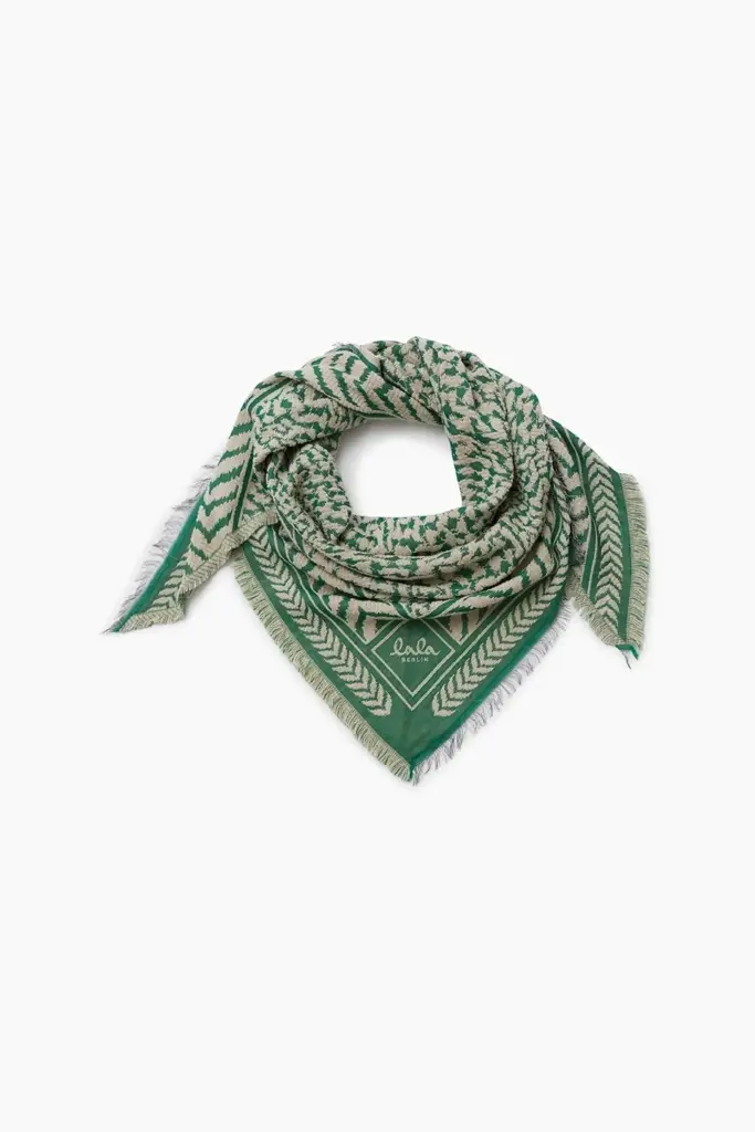 Lala Berlin Triangle Anmye wool mix green/sand 50% Rabatt für begrenzte Zeit