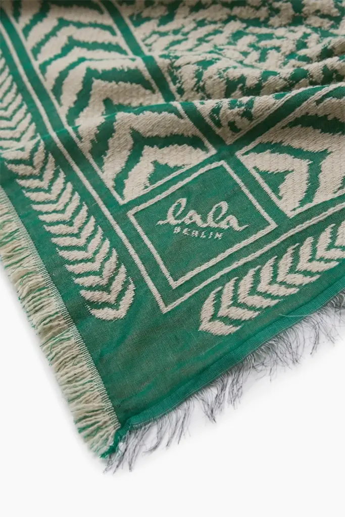 Lala Berlin Triangle Anmye wool mix green/sand 50% Rabatt für begrenzte Zeit