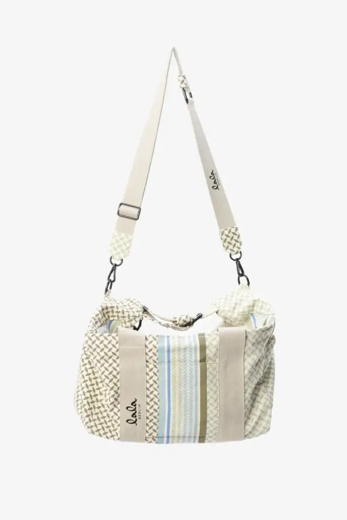 Lala Berlin Big Bag Muriel colored canvas heritage stripe olive Kostenloser Versand