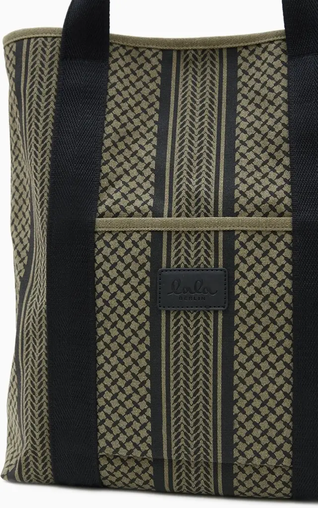 Lala Berlin Tote Carmela canvas olive/black Fabrik Onlineshop