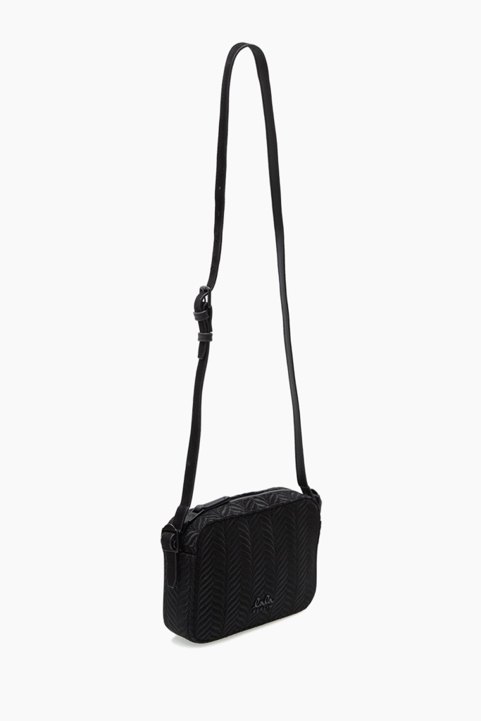 Lala Berlin Crossbody Magna canvas embroidery black Sonderangebot