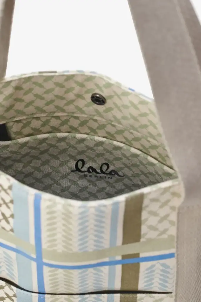 Lala Berlin Tote Carmela canvas heritage stripe olive Großer Ausverkauf
