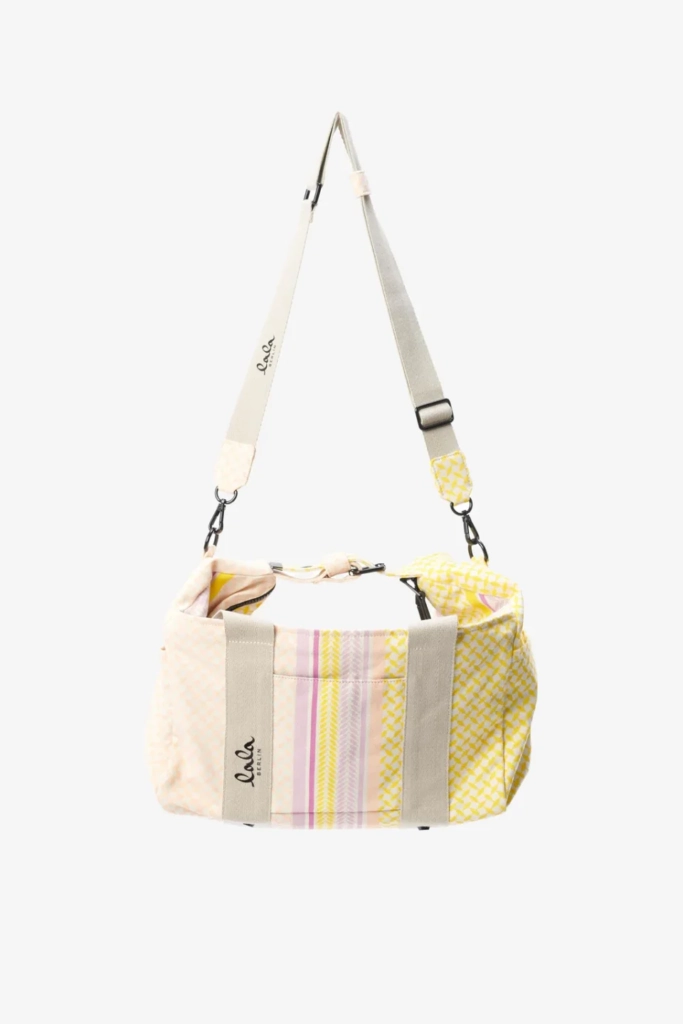 Lala Berlin Big Bag Muriel colored canvas heritage stripe yellow Exklusivangebot