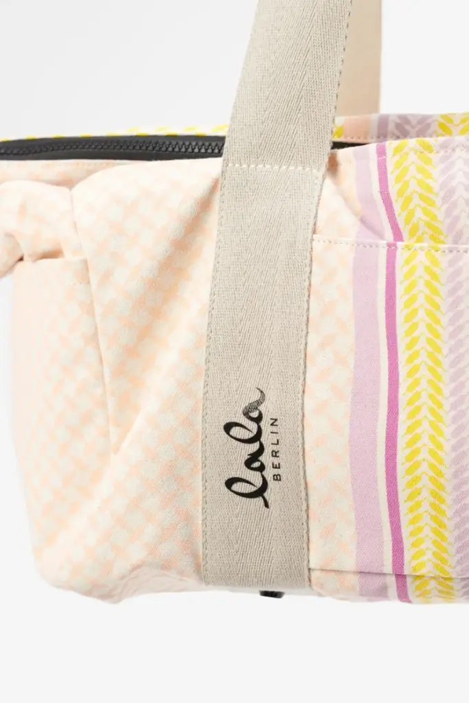 Lala Berlin Big Bag Muriel colored canvas heritage stripe yellow Exklusivangebot