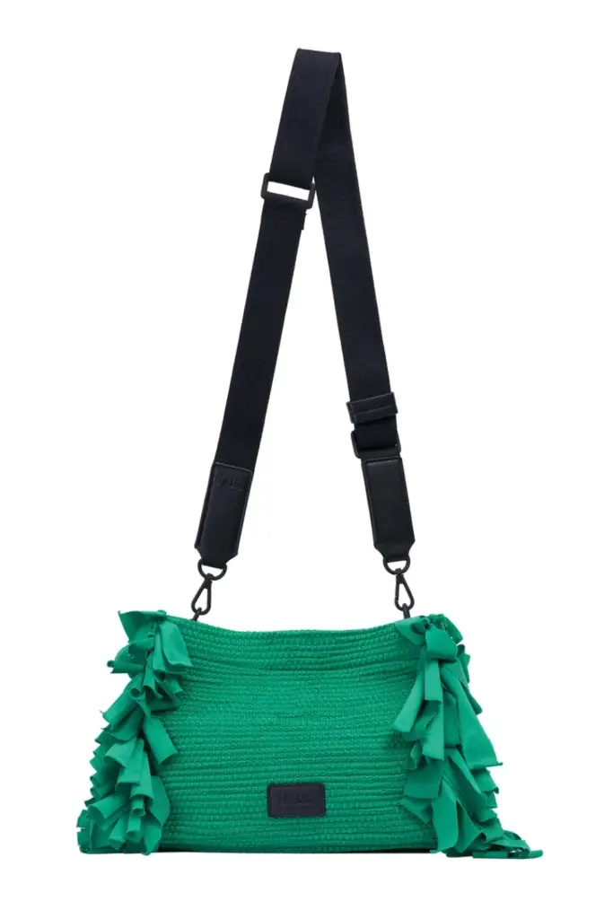 Lala Berlin Small Crossbody Mimi polyester green carpet weave Preisnachlass