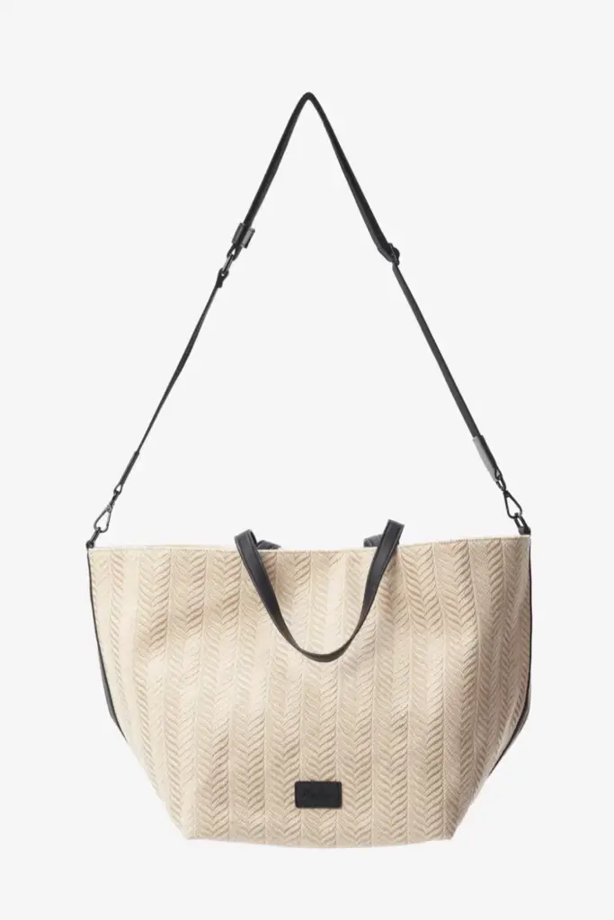 Lala Berlin Shopper Monna canvas chevron cream Lagerräumung