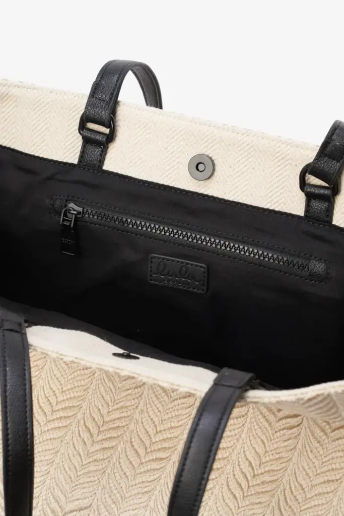 Lala Berlin Shopper Monna canvas chevron cream Lagerräumung