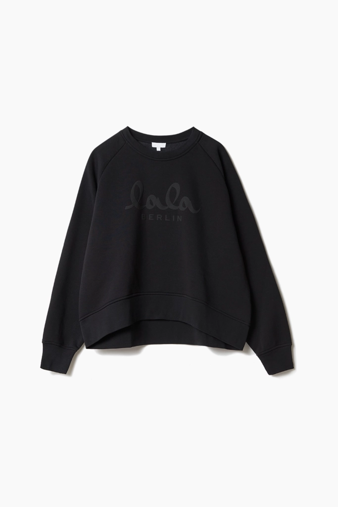 Lala Berlin Sweatshirt Ijora cotton black Zeitlich begrenztes Angebot