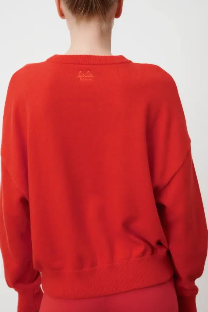 Lala Berlin Jumper Kira cotton mix hot orange Exklusive Angebote