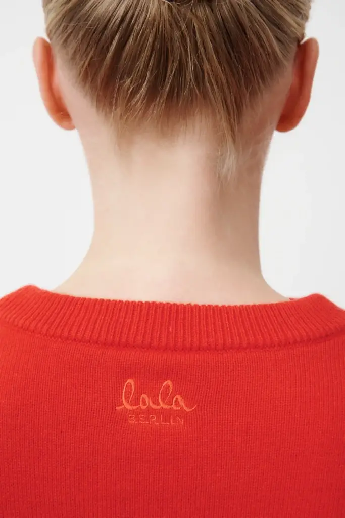 Lala Berlin Jumper Kira cotton mix hot orange Exklusive Angebote