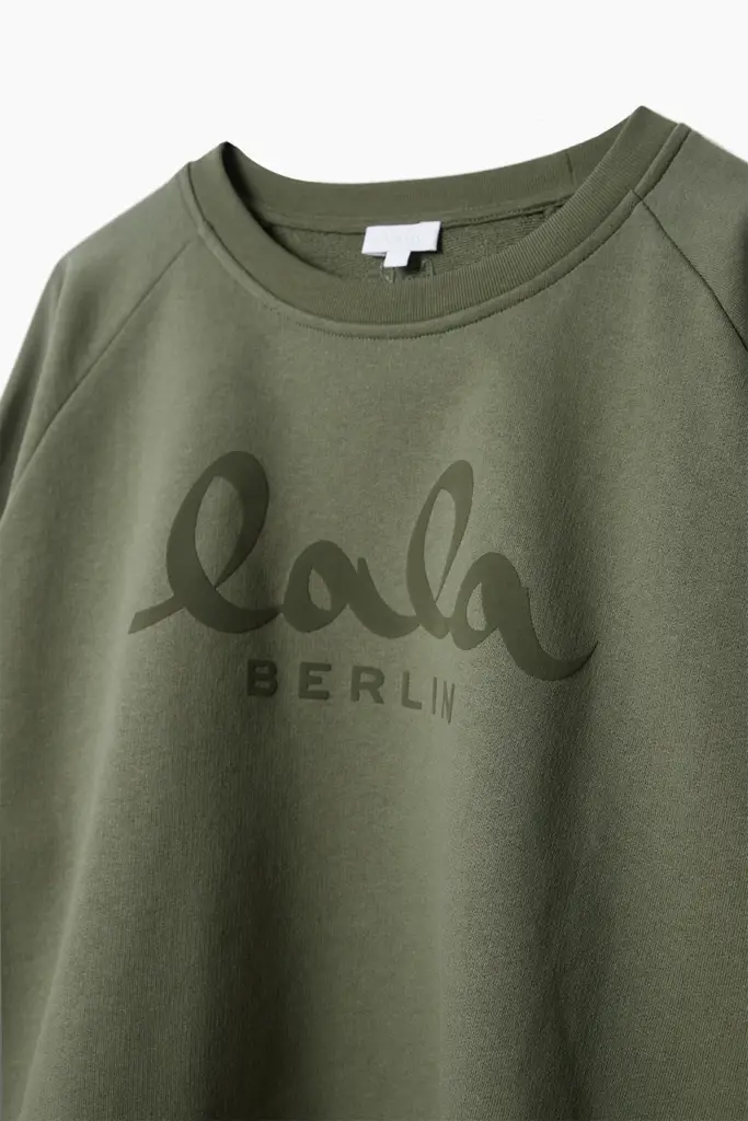 Lala Berlin Sweatshirt Ijora cotton olive Riesige Ersparnisse
