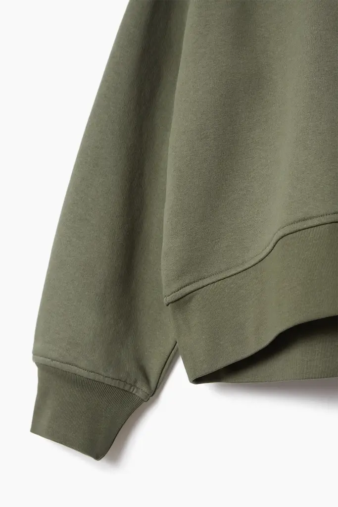 Lala Berlin Sweatshirt Ijora cotton olive Riesige Ersparnisse