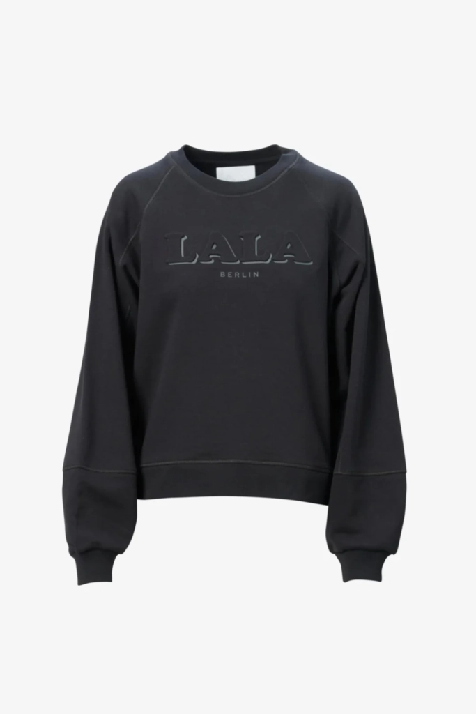Lala Berlin Sweatshirt Ipara cotton mix black Tiefpreis