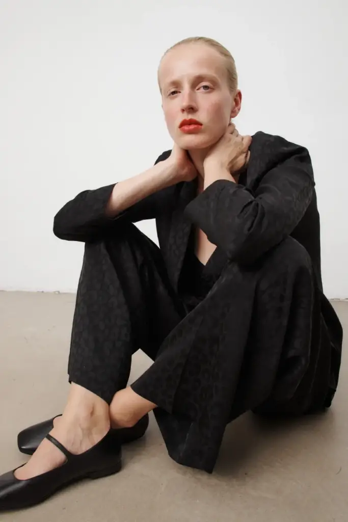 Lala Berlin Pants Polko viscose mix leo black Letzte 3 Tage