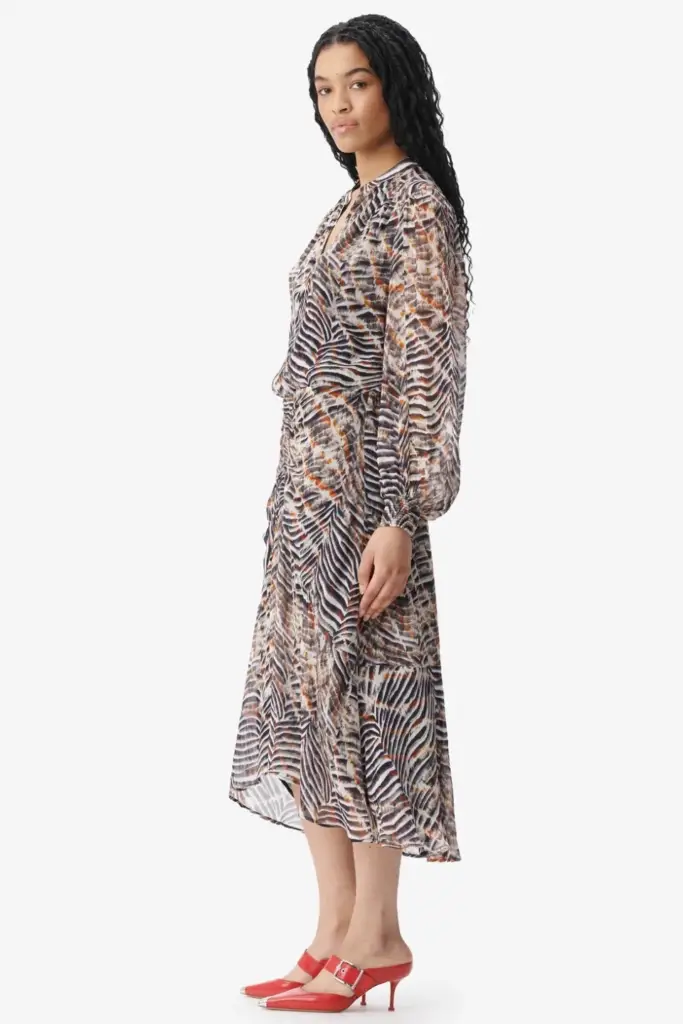 Lala Berlin Dress Delio viscose zebra shibori Nur für heute
