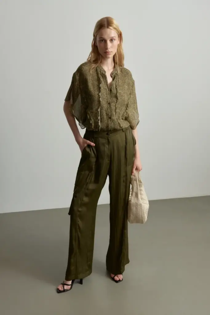 Lala Berlin Blouse Benaja viscose maze garden Sonderangebot der Fabrik