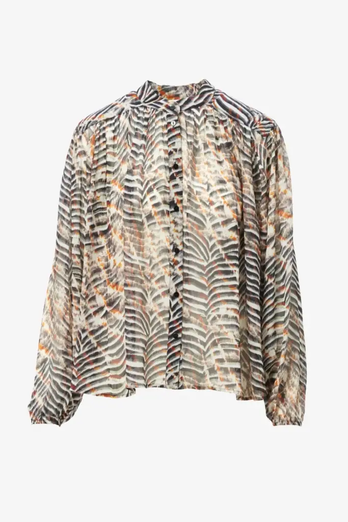 Lala Berlin Blouse Baylin viscose zebra shibori 50% Rabatt mit kostenlosem Versand