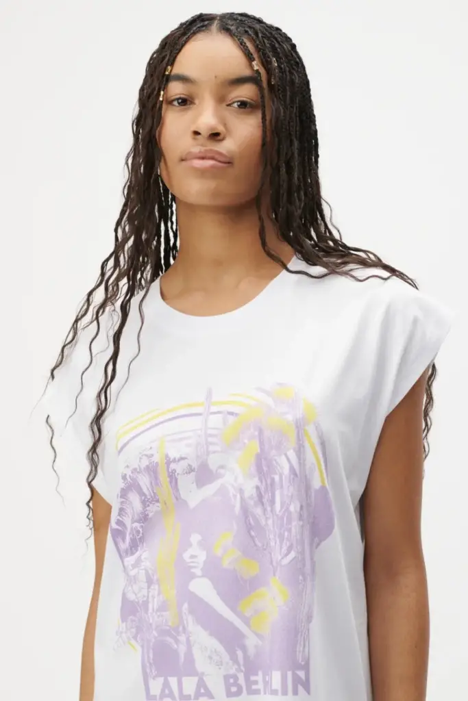 Lala Berlin T-Shirt Liva cotton lala savanna Speichern exportieren