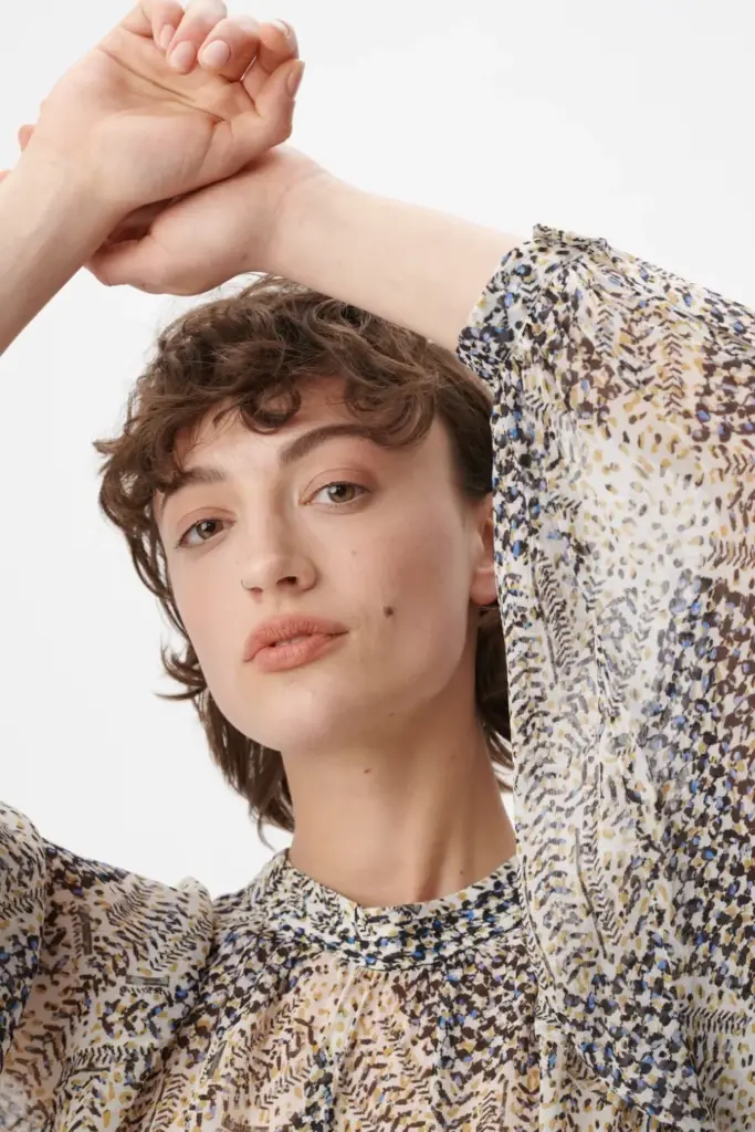Lala Berlin Top Talvi viscose heritage star vanilla Im Verkauf