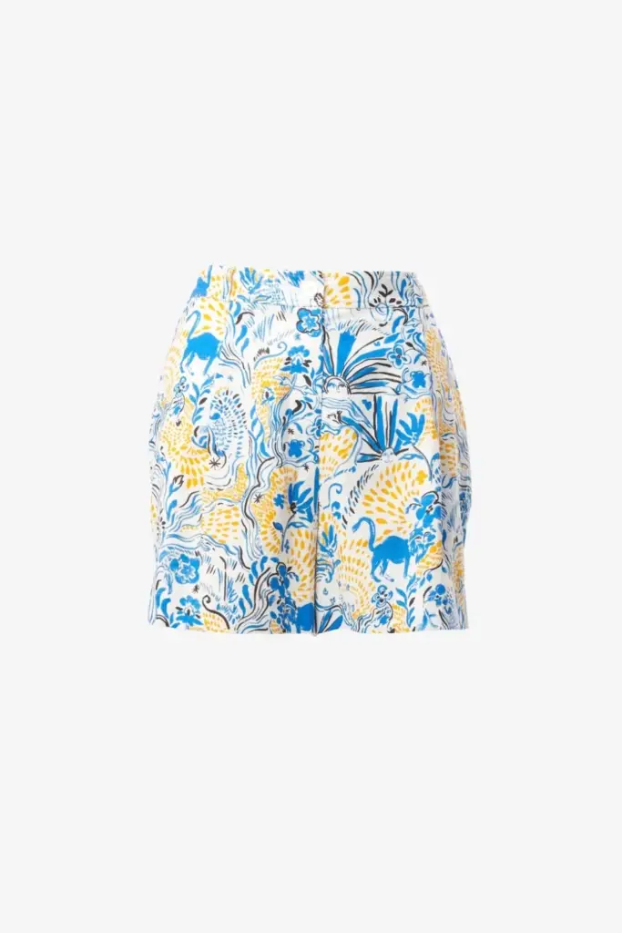 Lala Berlin Pants Ponyo linen/viscose blend magic garden day 2025