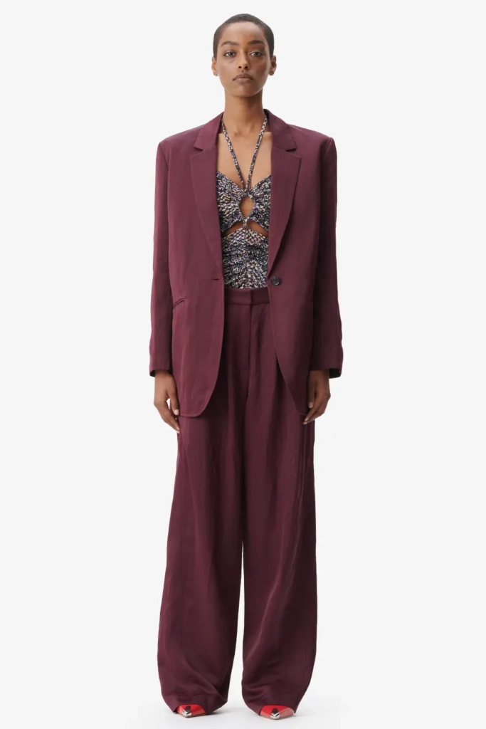 Lala Berlin Pants Pevella viscose/linen blend fudge Online