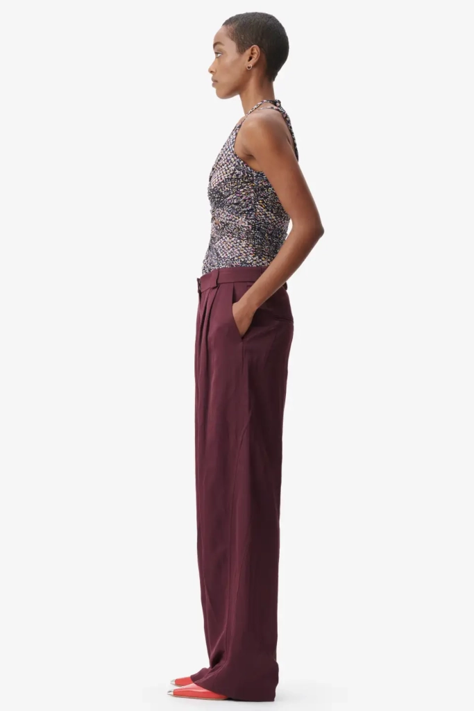 Lala Berlin Pants Pevella viscose/linen blend fudge Online