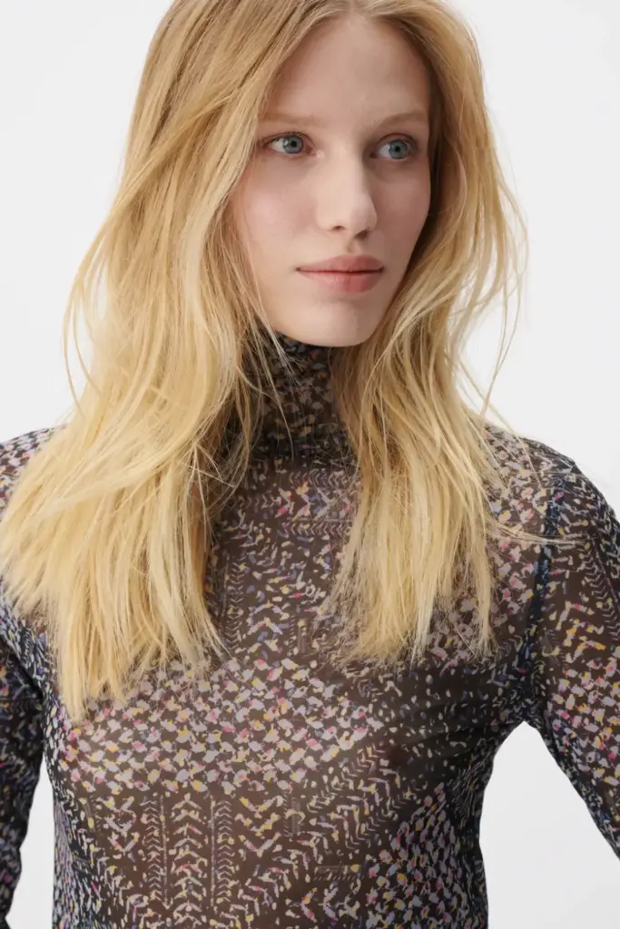 Lala Berlin Longsleeve Carolyn polyester mix heritage star black Outlet