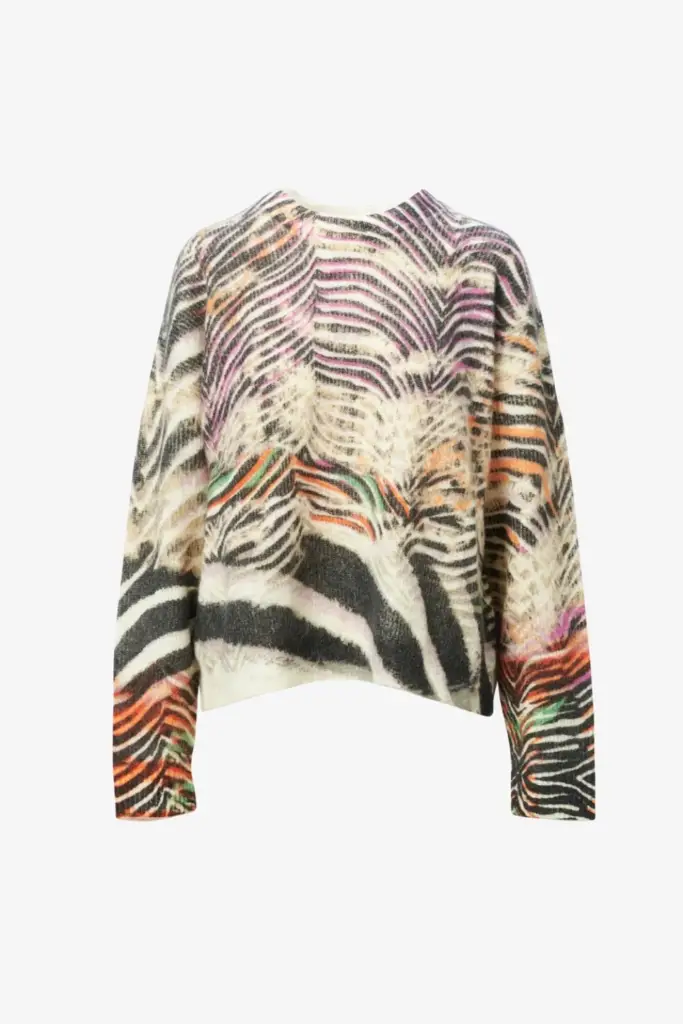 Lala Berlin Jumper Kacylito wool mix zebra shibori im Angebot