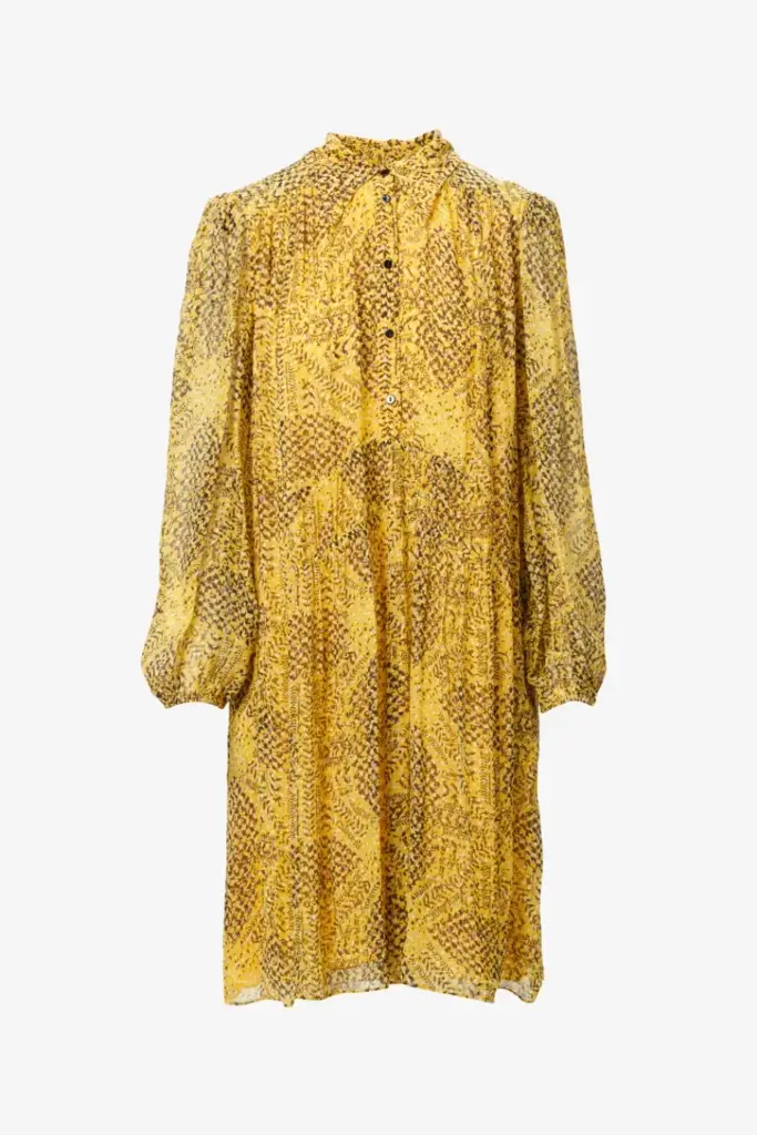 Lala Berlin Dress Daneris viscose heritage star yellow Blitzverkäufe