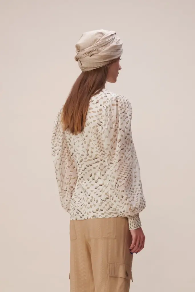 Lala Berlin Blouse Babsi cotton sand wave Fabrik Onlineshop