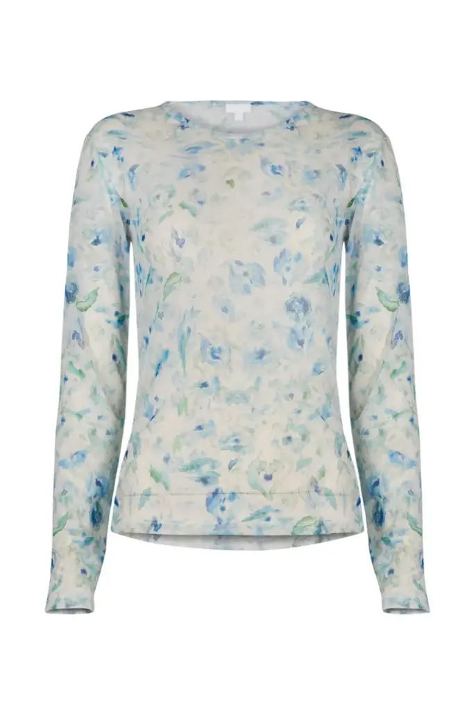Lala Berlin Longsleeve Caro polyester mix sky leo love Rabatt