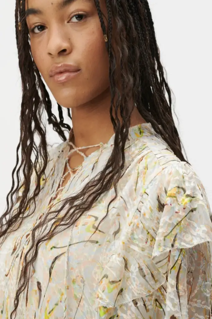 Lala Berlin Top Tenya silk mix heritage wave Versandkostenfrei
