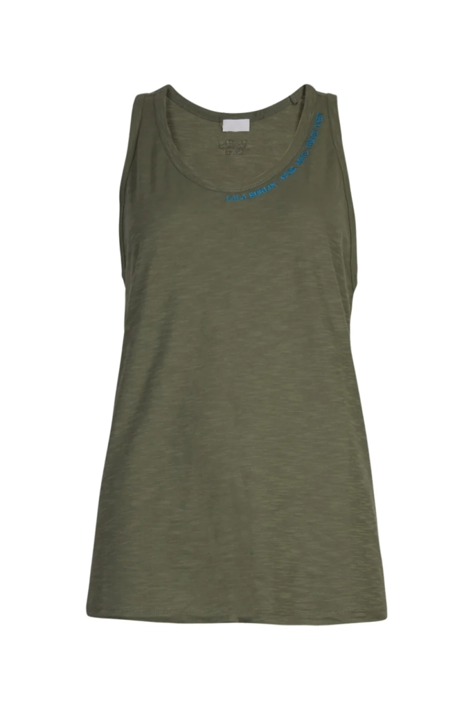 Lala Berlin Tank Top Tara cotton olive Großer Ausverkauf