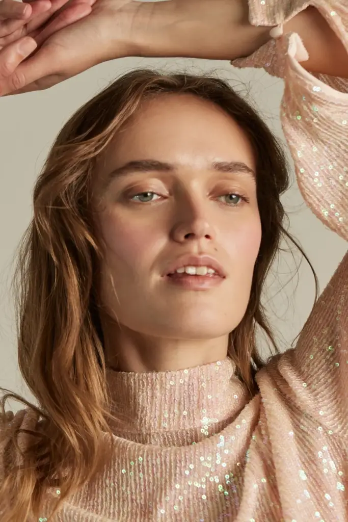 Lala Berlin Top Thalita viscose powder Flash Sale