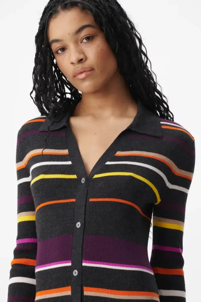 Lala Berlin Cardigan Kalliani wool multicolor stripe Begrenztes Angebot