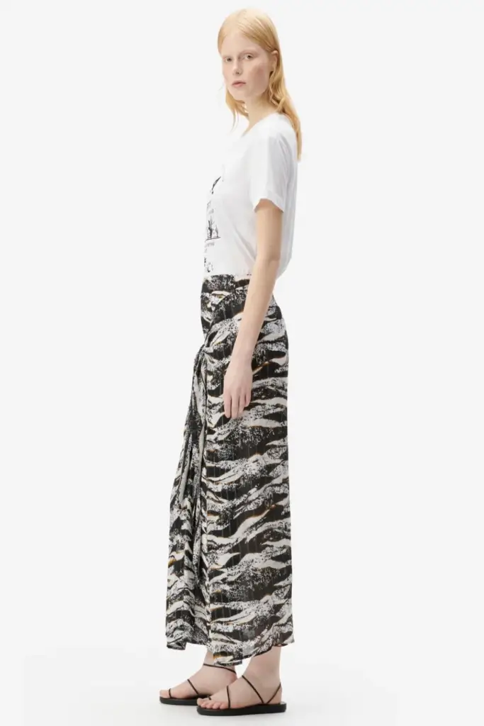 Lala Berlin Skirt Svyna viscose zebra wave dot Online Shopping