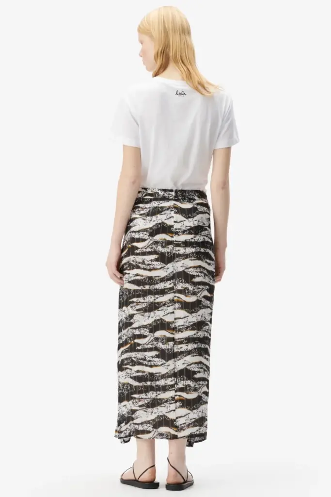 Lala Berlin Skirt Svyna viscose zebra wave dot Online Shopping