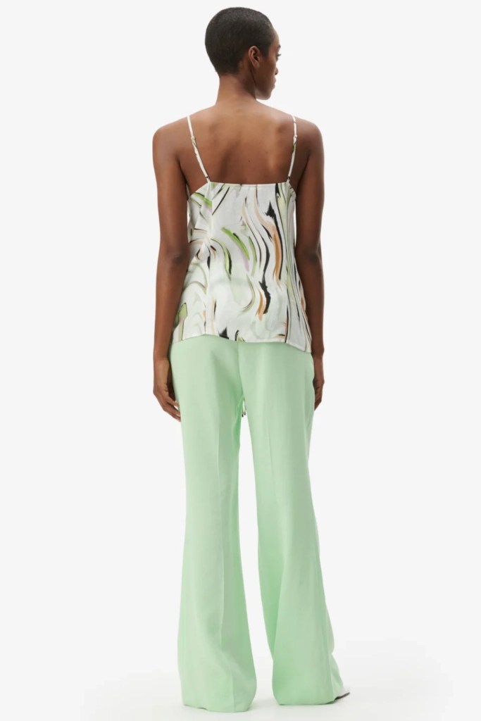 Lala Berlin Top Tiko viscose marble wave green Preisnachlass