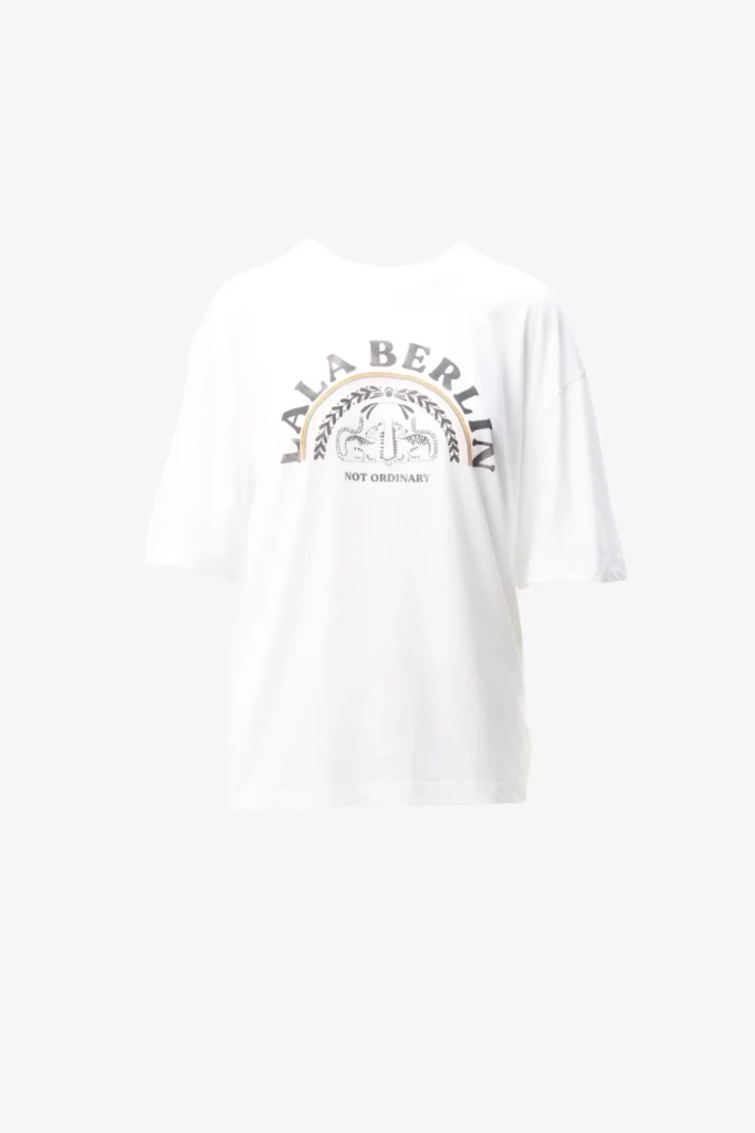 Lala Berlin T-Shirt Celia cotton not ordinary white Vatertagsangebot