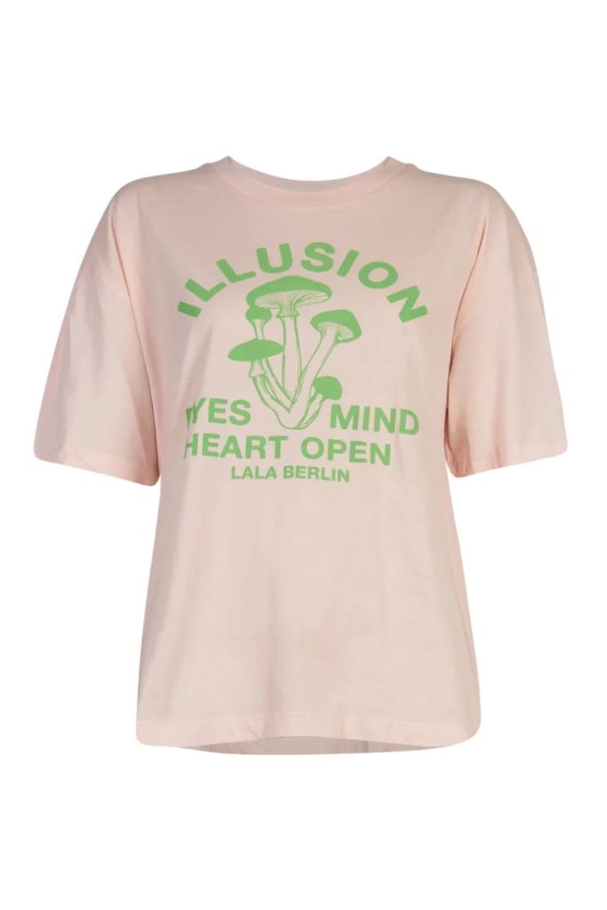 Lala Berlin T-Shirt Celia cotton illusion sea shell Valentinstagsangebot
