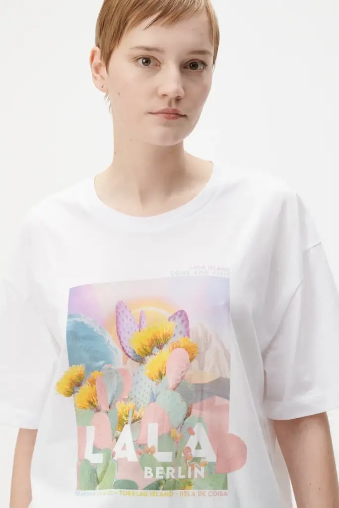 Lala Berlin T-Shirt Celia cotton lala desert Jubiläumsangebot