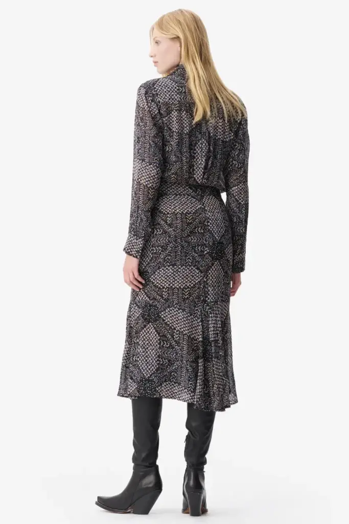 Lala Berlin Skirt Suna viscose heritage star black Neueste Mode