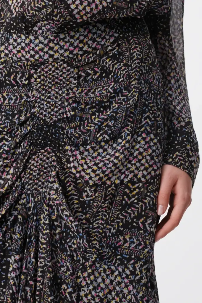 Lala Berlin Skirt Suna viscose heritage star black Neueste Mode