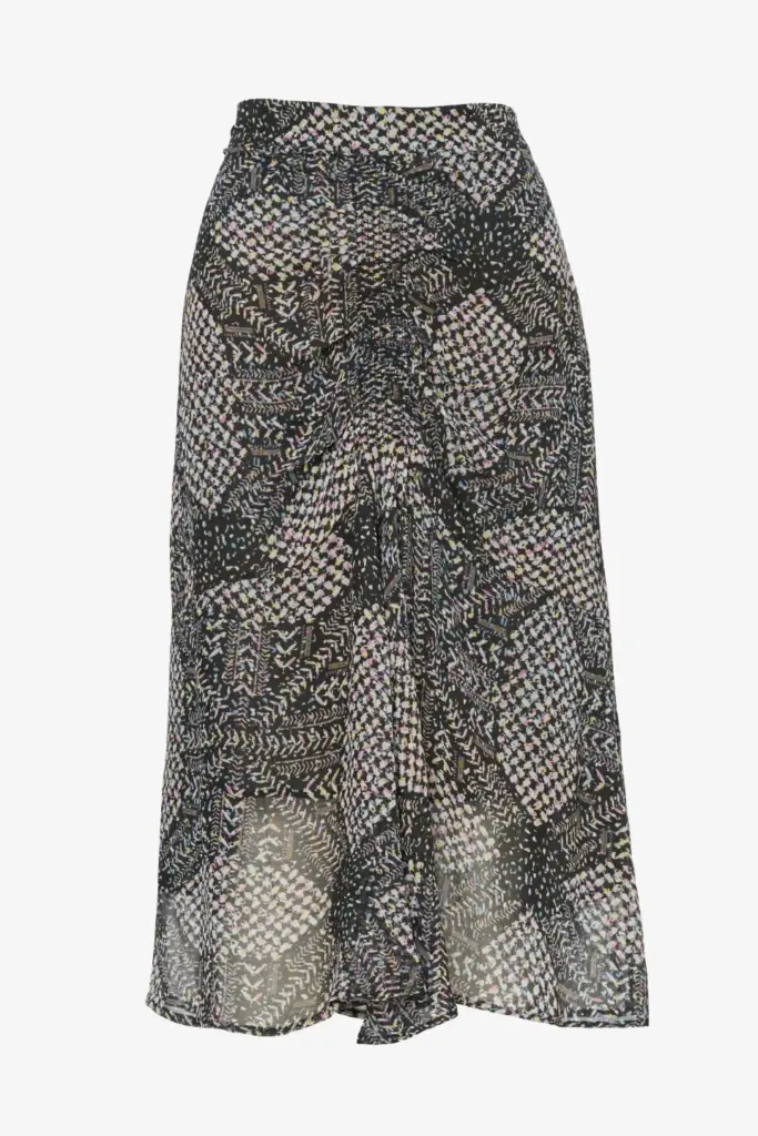 Lala Berlin Skirt Suna viscose heritage star black Neueste Mode