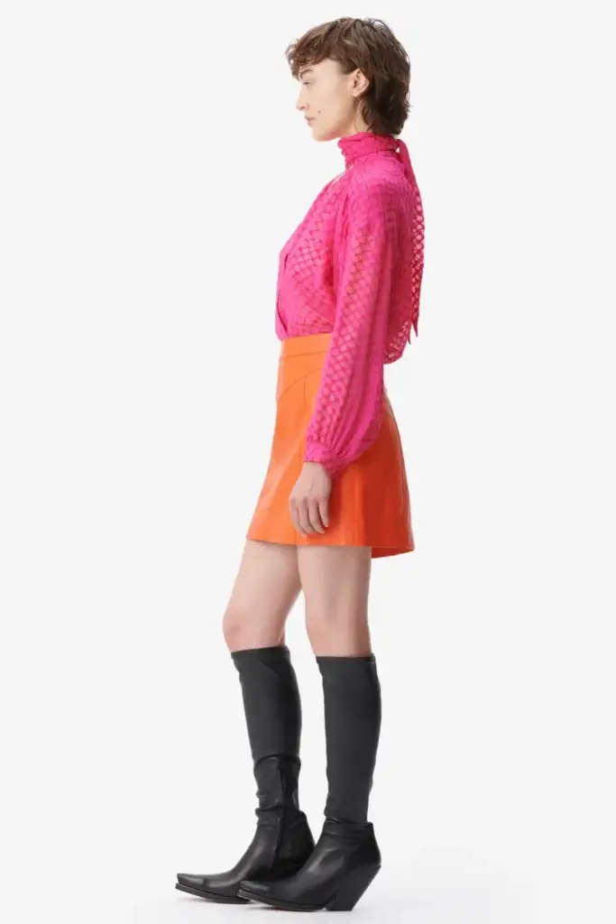 Lala Berlin Skirt Skyla viscose mix paprika Zeitlich begrenztes Angebot